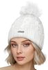Damen Strickmütze Zopfmuster Fleccefutter Bommelmütze Pudelmütze Wintermütze Accessoires Herbst Winter Model 2213 Neverless®preview