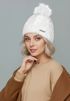 Damen Strickmütze Zopfmuster Fleccefutter Bommelmütze Pudelmütze Wintermütze Accessoires Herbst Winter Model 2213 Neverless®preview