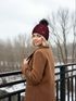 Damen Strickmütze Zopfmuster Fleccefutter Bommelmütze Pudelmütze Wintermütze Accessoires Herbst Winter Model 2213 Neverless®preview