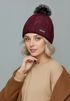 Damen Strickmütze Zopfmuster Fleccefutter Bommelmütze Pudelmütze Wintermütze Accessoires Herbst Winter Model 2213 Neverless®preview