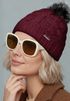Damen Strickmütze Zopfmuster Fleccefutter Bommelmütze Pudelmütze Wintermütze Accessoires Herbst Winter Model 2213 Neverless®preview