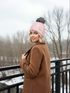 Damen Strickmütze Zopfmuster Fleccefutter Bommelmütze Pudelmütze Wintermütze Accessoires Herbst Winter Model 2213 Neverless®preview