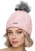 Damen Strickmütze Zopfmuster Fleccefutter Bommelmütze Pudelmütze Wintermütze Accessoires Herbst Winter Model 2213 Neverless®preview