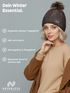 Damen Strickmütze Zopfmuster Fleccefutter Bommelmütze Pudelmütze Wintermütze Accessoires Herbst Winter Model 2213 Neverless®preview