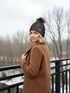 Damen Strickmütze Zopfmuster Fleccefutter Bommelmütze Pudelmütze Wintermütze Accessoires Herbst Winter Model 2213 Neverless®preview