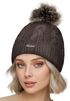 Damen Strickmütze Zopfmuster Fleccefutter Bommelmütze Pudelmütze Wintermütze Accessoires Herbst Winter Model 2213 Neverless®preview