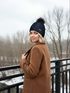 Damen Strickmütze Zopfmuster Fleccefutter Bommelmütze Pudelmütze Wintermütze Accessoires Herbst Winter Model 2213 Neverless®preview