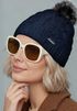 Damen Strickmütze Zopfmuster Fleccefutter Bommelmütze Pudelmütze Wintermütze Accessoires Herbst Winter Model 2213 Neverless®preview