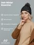 Damen Strickmütze Zopfmuster Fleccefutter Bommelmütze Pudelmütze Wintermütze Accessoires Herbst Winter Model 2213 Neverless®preview