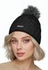 Damen Strickmütze Zopfmuster Fleccefutter Bommelmütze Pudelmütze Wintermütze Accessoires Herbst Winter Model 2213 Neverless®preview