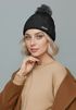 Damen Strickmütze Zopfmuster Fleccefutter Bommelmütze Pudelmütze Wintermütze Accessoires Herbst Winter Model 2213 Neverless®preview