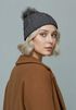 Damen Strickmütze Zopfmuster Fleccefutter Bommelmütze Pudelmütze Wintermütze Accessoires Herbst Winter Model 2213 Neverless®preview