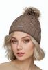 Damen Strickmütze Zopfmuster Fleccefutter Bommelmütze Pudelmütze Wintermütze Accessoires Herbst Winter Model 2213 Neverless®preview