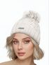 Damen Strickmütze Zopfmuster Fleccefutter Bommelmütze Pudelmütze Wintermütze Accessoires Herbst Winter Model 2213 Neverless®preview