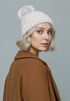 Damen Strickmütze Zopfmuster Fleccefutter Bommelmütze Pudelmütze Wintermütze Accessoires Herbst Winter Model 2213 Neverless®preview