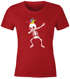 Damen T-Fasching Karneval Dabbing Skelett Kostüm Verkleidung Faschingskostüme Frauen Funshirt Slim Fit Moonworks®preview