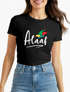 Damen T-Shirt Alaaf Helau Ahoi Faschings-Shirt Karneval Fastnacht Fun-Shirt Slim Fit Moonworks®preview