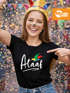 Damen T-Shirt Alaaf Helau Ahoi Faschings-Shirt Karneval Fastnacht Fun-Shirt Slim Fit Moonworks®preview