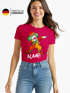 Damen T-Shirt Alaaf Helau Fasching Karneval Dabbing Clown Kostüm-Ersatz Last Minute Faschingskostüme Frauen Funshirt Slim Fit Moonworks®preview
