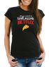 Damen T-Shirt all you need is love, pizza and Netflix Fun-Shirt Spruch-Shirt Slim Fit Moonworks®preview
