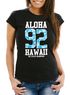 Damen T-Shirt Aloha Hawaii Summer Palm Leafs Slim Fit Neverless®preview