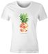 Damen T-Shirt Ananas Blumen Pineapple Flowers Tropical Summer Paradise Slim Fit tailliert Baumwolle Neverless®preview