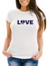 Damen T-Shirt Aufdruck Love Anker Liebe Statement Botschaft Print maritim Frauen Fun-Shirt Moonworks®preview