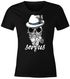 Damen T-Shirt Aufdruck Totenkopf Filzhut Bayern Skull Blume Oktoberfest Servus Schriftzug Fun-Shirt Frauen Moonworks®preview