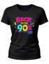 Damen T-Shirt - Back to 90s Party - Fasching Karneval Kostüm-Ersatz Verkleidung Last Minute Kostüm Funshirt Slim Fit Moonworks®preview