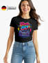 Damen T-Shirt - Back tu the 80s - Retro Design Fasching Karneval Kostüm-Ersatz Verkleidung Last Minute Kostüm Funshirt Slim Fit Moonworks®preview