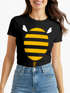 Damen T-Shirt - Biene Hummel - Fasching Karneval Ersatz Verkleidung Last Minute Kostüm Funshirt Slim Fit Moonworks®preview