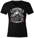 Damen T-Shirt - Biker T-Shirt Lucky 6 Totenkopf Pik Mottorrad Shopper USA Live to Ride - Comfort Fit MoonWorks®preview