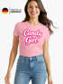 Damen T-Shirt - Candygirl - Fasching Karneval Kostüm-Ersatz Verkleidung Last Minute Kostüm Funshirt Slim Fit Moonworks®preview