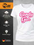 Damen T-Shirt - Candygirl - Fasching Karneval Kostüm-Ersatz Verkleidung Last Minute Kostüm Funshirt Slim Fit Moonworks®preview