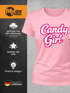 Damen T-Shirt - Candygirl - Fasching Karneval Kostüm-Ersatz Verkleidung Last Minute Kostüm Funshirt Slim Fit Moonworks®preview