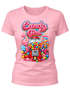 Damen T-Shirt - Candygirl Kaugummi Retro Design - Fasching Karneval Verkleidung Last Minute Funshirt Slim Fit Moonworks®preview