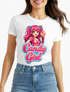 Damen T-Shirt - Candygirl Manga Cartoon - Fasching Karneval Ersatz Verkleidung Last Minute Kostüm Funshirt Slim Fit Moonworks®preview