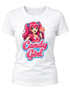 Damen T-Shirt - Candygirl Manga Cartoon - Fasching Karneval Ersatz Verkleidung Last Minute Kostüm Funshirt Slim Fit Moonworks®preview