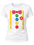 Damen T-Shirt - Clown Design - Fasching Karneval Kostüm-Ersatz Verkleidung Last Minute Kostüm Funshirt Slim Fit Moonworks®preview