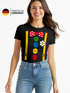 Damen T-Shirt - Clown Design - Fasching Karneval Kostüm-Ersatz Verkleidung Last Minute Kostüm Funshirt Slim Fit Moonworks®preview