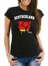 Damen T-Shirt Deutschland Fanshirt Fußball EM WM Vintage Ball Germany MoonWorks®preview