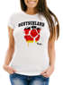 Damen T-Shirt Deutschland Fanshirt Fußball WM 2026 Vintage Ball Germany MoonWorks®preview