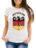 Damen T-Shirt  Deutschland Fußball EM 2024 Bundesadler Bier Deutschlandshirt Deutschlandflagge Moonworks®preview