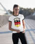 Damen T-Shirt Deutschland Fußball EM 2026 Bundesadler Bier Deutschlandshirt Deutschlandflagge Retro Moonworks®preview