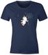 Damen T-Shirt Einhorn mit Pusteblume Unicorn with Dandelion Slim Fit Moonworks®preview