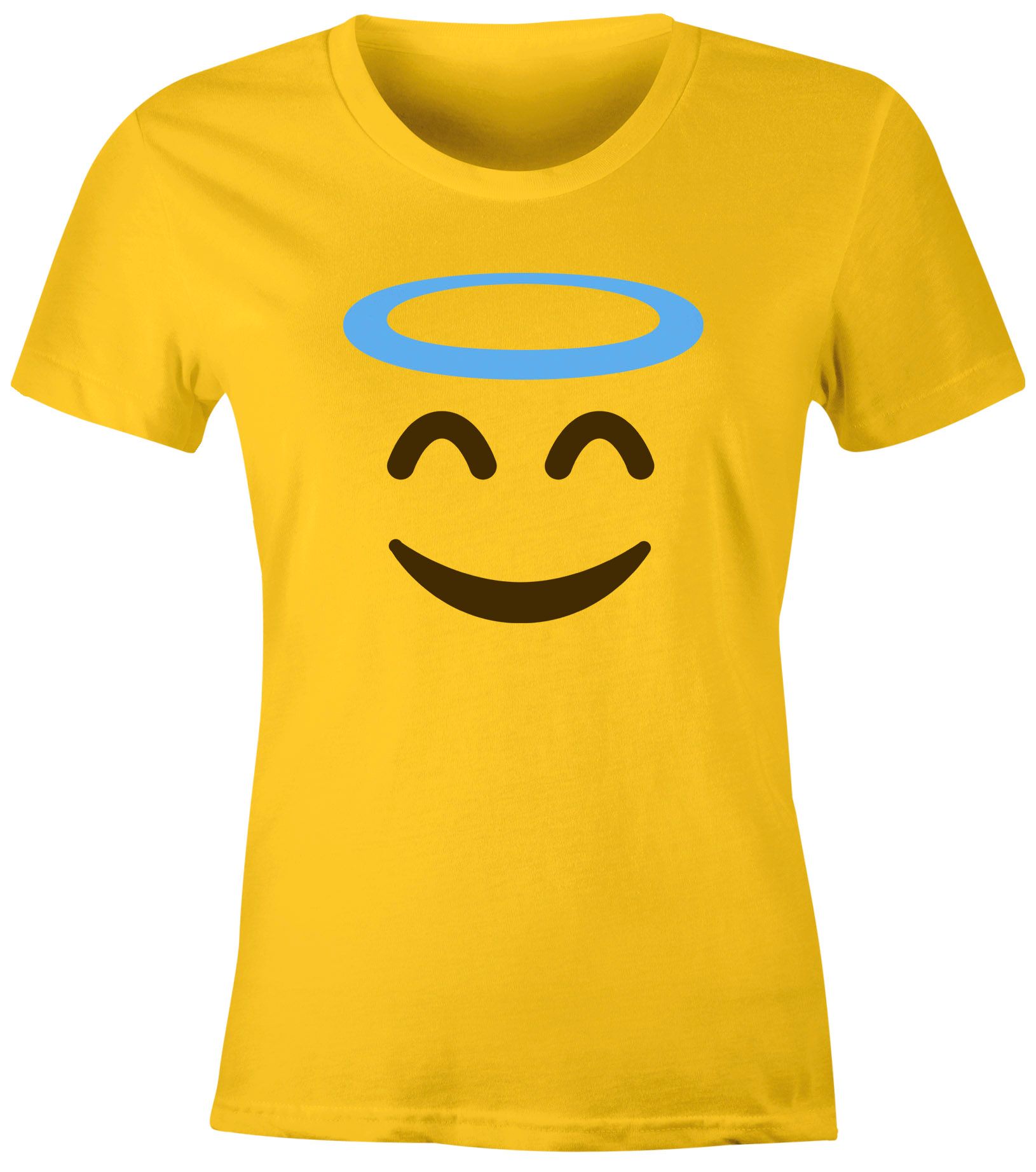Damen T-Shirt Emoticon Gruppenkostüm Fasching Karneval Junggesellenabschied JGA lustig Fun-Shirt Moonworks®