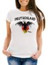 Damen T-Shirt Fanshirt Deutschland Adler Fußball EM WM Slim Fit MoonWorks®preview