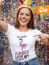Damen T-Shirt Fasching Das ist mein Flamingo Kostüm Moonworks®preview
