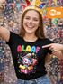 Damen T-Shirt Fasching Karneval Clown Helau Alaaf Verkleidung Last Minute Faschingskostüm Funshirt Moonworks®preview