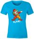 Damen T-Shirt Fasching Karneval Dabbing Clown Kostüm-Ersatz Last Minute Faschingskostüme Frauen Funshirt Moonworks®preview